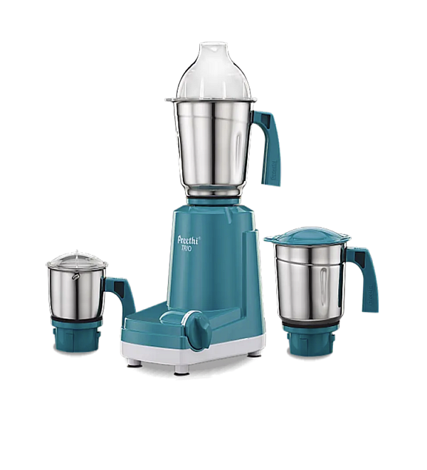 Preethi Trio Mixer Grinder 500 Watts with 3 Jars, 5 Year Warranty (Green)